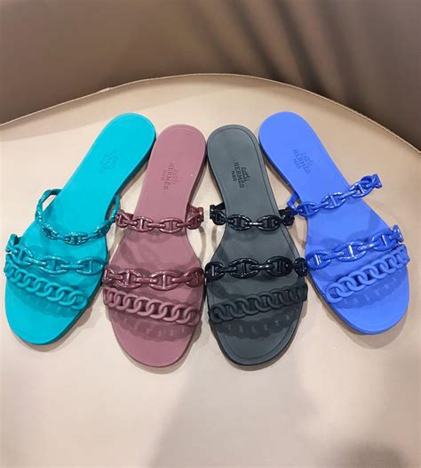 hermes jelly flat sandals.